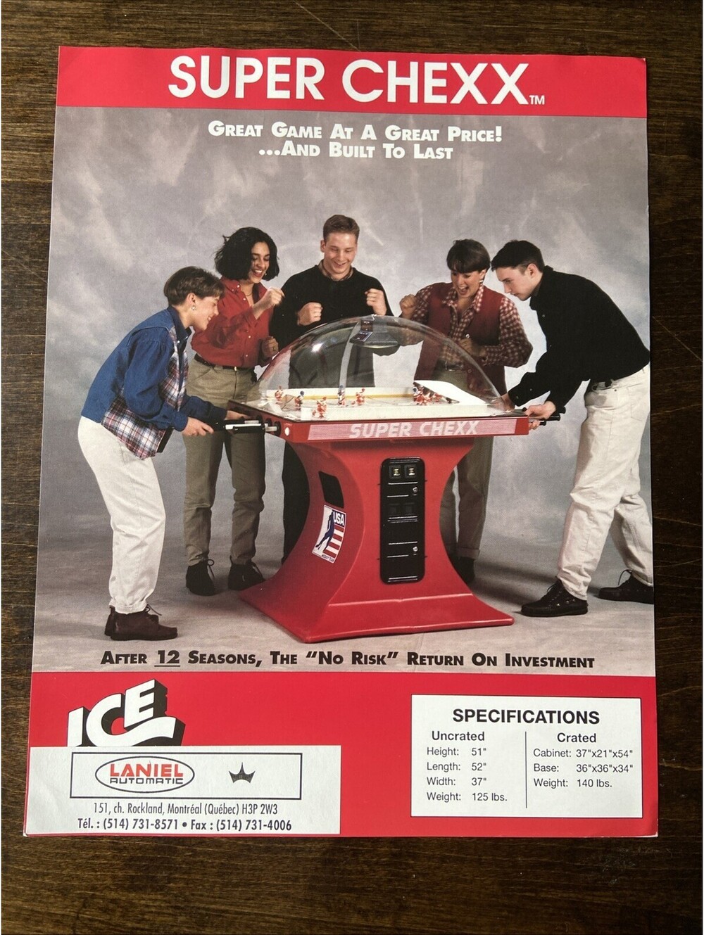 Super Chexx Arcade Pinball FLYER Original Ad Promo Poster Not PCB